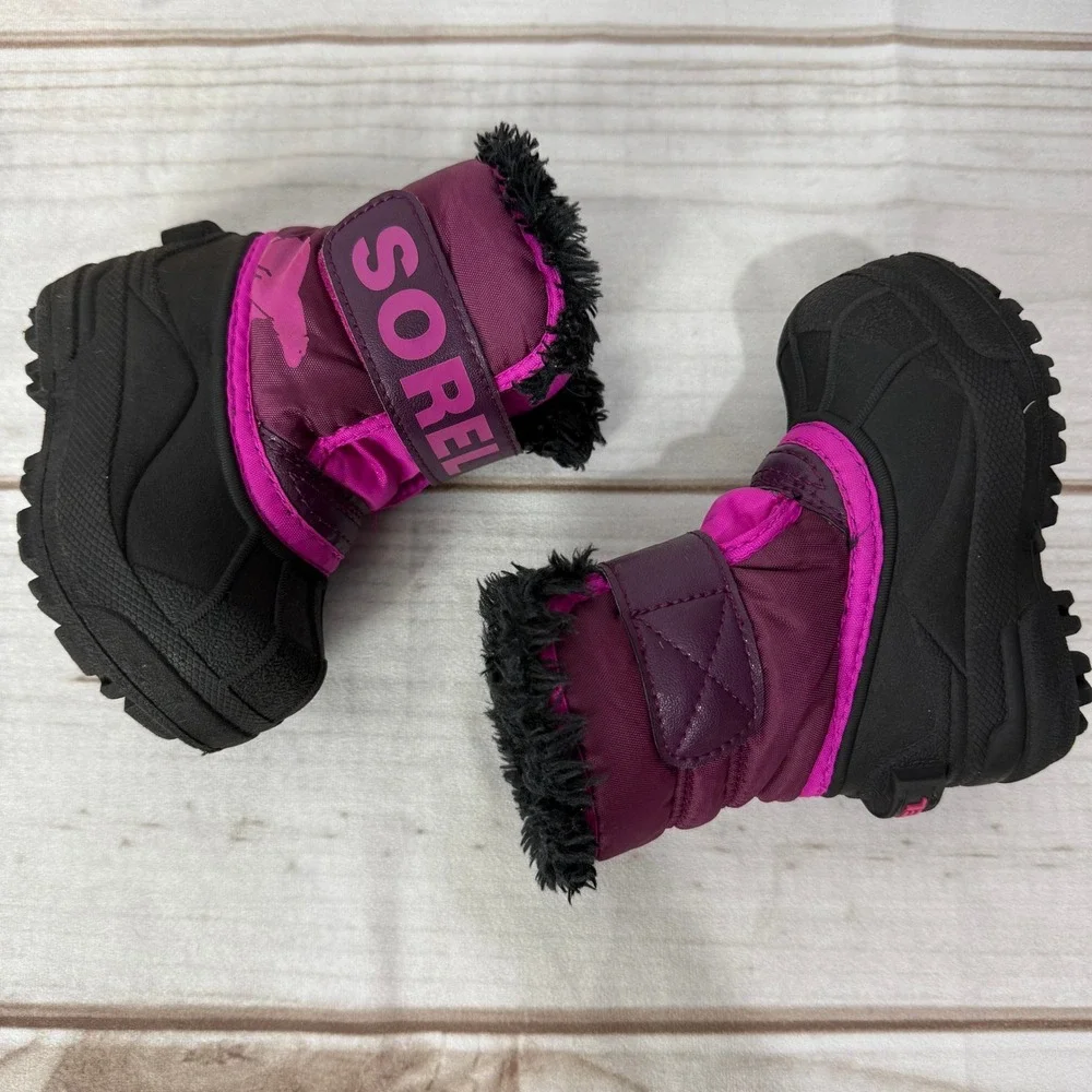 Kids Sorel Snow Commander Boots Waterproof Winter Size‎ 5 Toddler